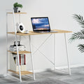 Artiss Computer Desk with Bookshelf 100cm Oak Storage
