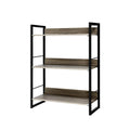 Artiss 3 Tier Bookshelf Black Oak