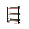 Artiss 3 Tier Bookshelf Black Oak