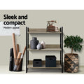 Artiss 3 Tier Bookshelf Black Oak
