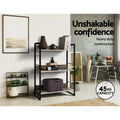 Artiss 3 Tier Bookshelf Black Oak