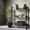 Artiss 3 Tier Bookshelf Black Oak