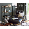 Artiss 4 Tier Bookshelf Black Oak Wood Storage Display