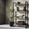 Artiss 4 Tier Bookshelf Black Oak Wood Storage Display