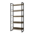 Artiss 5 Tier Bookshelf Black Oak Storage Shelves
