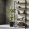 Artiss 5 Tier Bookshelf Black Oak Storage Shelves