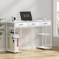 Artiss Computer Desk 120cm White Drawer Shelves Study Table