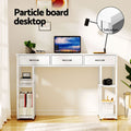 Artiss Computer Desk 120cm White Drawer Shelves Study Table