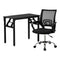 Artiss Foldable Computer Desk Office Chair Set Black Study Table