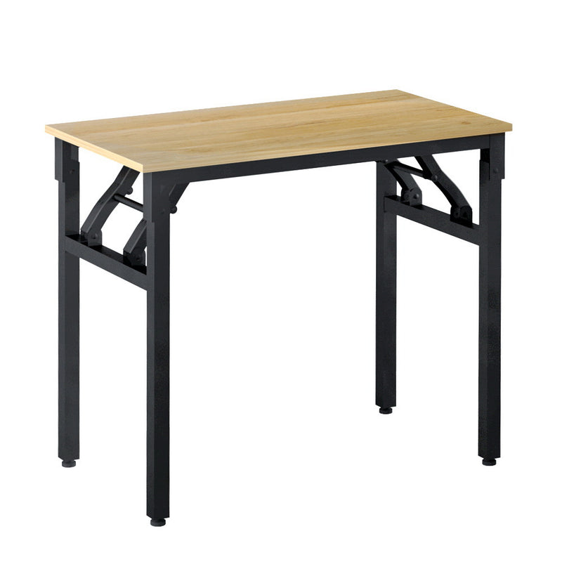 Artiss Computer Desk With Bookshelf Storage Oak 120cm