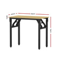 Artiss Computer Desk With Bookshelf Storage Oak 120cm