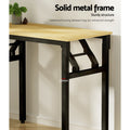 Artiss Computer Desk With Bookshelf Storage Oak 120cm