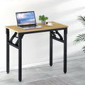 Artiss Computer Desk With Bookshelf Storage Oak 120cm