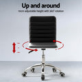 Artiss Computer Desk Office Chair PU Leather Black Foldable Study Set