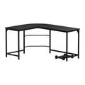 Artiss L-Shape Computer Desk 147CM CPU Stand Black