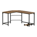 Artiss L-Shape Computer Desk 147CM CPU Stand Brown