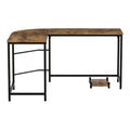 Artiss L-Shape Computer Desk 147CM CPU Stand Brown