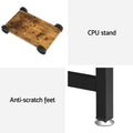 Artiss L-Shape Computer Desk 147CM CPU Stand Brown