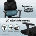 Artiss L-Shape Computer Desk Ergonomic Office Chair Mesh