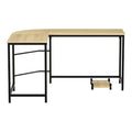 Artiss L-Shape Computer Desk 147cm CPU Stand Oak