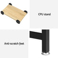 Artiss L-Shape Computer Desk 147cm CPU Stand Oak