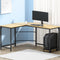Artiss L-Shape Computer Desk 147cm CPU Stand Oak