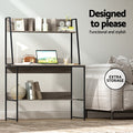 Artiss Computer Desk with Bookshelf Storage Grey 100cm