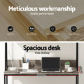 Artiss Computer Desk with Bookshelf Storage Grey 100cm