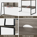 Artiss Computer Desk with Bookshelf Storage Grey 100cm