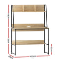 Artiss Computer Desk Bookshelf Storage 100cm Oak