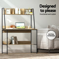 Artiss Computer Desk Bookshelf Storage 100cm Oak