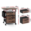 Artiss 2 Drawer Fabric File Cabinet Printer Stand Rolling Side Bag