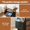 Artiss 2 Drawer Fabric File Cabinet Printer Stand Rolling Side Bag