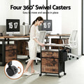 Artiss 2 Drawer Fabric File Cabinet Printer Stand Rolling Side Bag