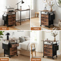 Artiss 2 Drawer Fabric File Cabinet Printer Stand Rolling Side Bag