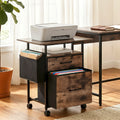 Artiss 2 Drawer Fabric File Cabinet Printer Stand Rolling Side Bag