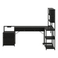Artiss 200cm L Shaped Gaming Desk LED Lights Power Outlets