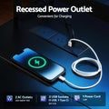 Artiss 200cm L Shaped Gaming Desk LED Lights Power Outlets
