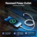 Artiss 200cm L Shaped Gaming Desk LED Lights Power Outlets