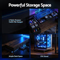 Artiss 200cm L Shaped Gaming Desk LED Lights Power Outlets