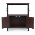 Artiss 20 Gallon Fish Tank Stand 3-Tier Aquarium Stand with Storage Cabinet and Open Shelf Walnut