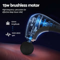 Everfit Massage Gun 4 Heads U-shaped Extended Handle Percussion