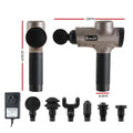 Everfit Massage Gun 6 Heads LCD Electric Percussion Vibration Massager
