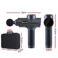 Everfit Massage Gun 30 Speed 6 Heads Black Muscle Massager