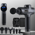 Everfit Massage Gun 30 Speed 6 Heads Black Muscle Massager