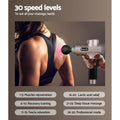Everfit Massage Gun 30 Speed 6 Heads Vibration Muscle Massager Gold
