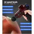 Everfit Massage Gun 30 Speed 6 Heads Vibration Muscle Massager Red
