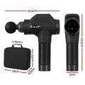 Everfit Massage Gun 30 Speed 8 Heads Rechargeable Black
