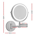 Embellir 10X Magnifying Extendable Makeup Mirror Double-Sided Silver