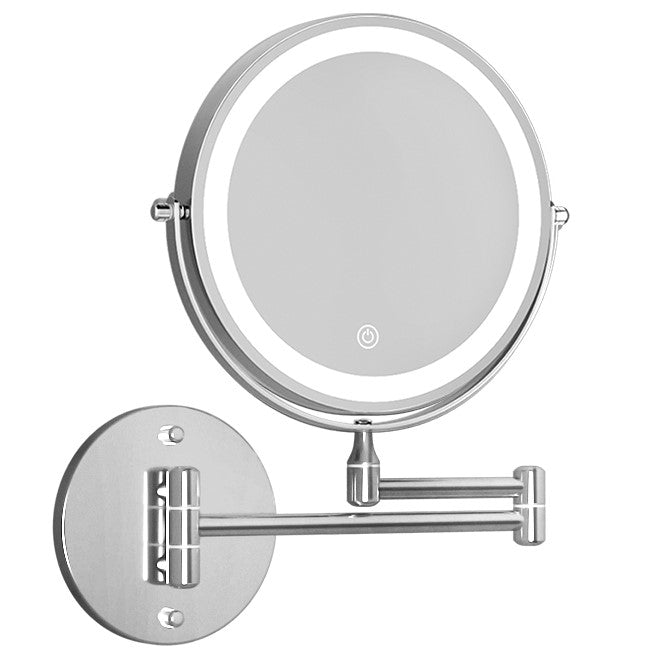 Embellir 10X Magnifying Extendable Makeup Mirror Double-Sided Silver